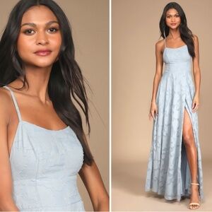 LULU's Prom Wedding Bridesmaid Romantic Garden Floral Flowy Maxi Dress NWOT